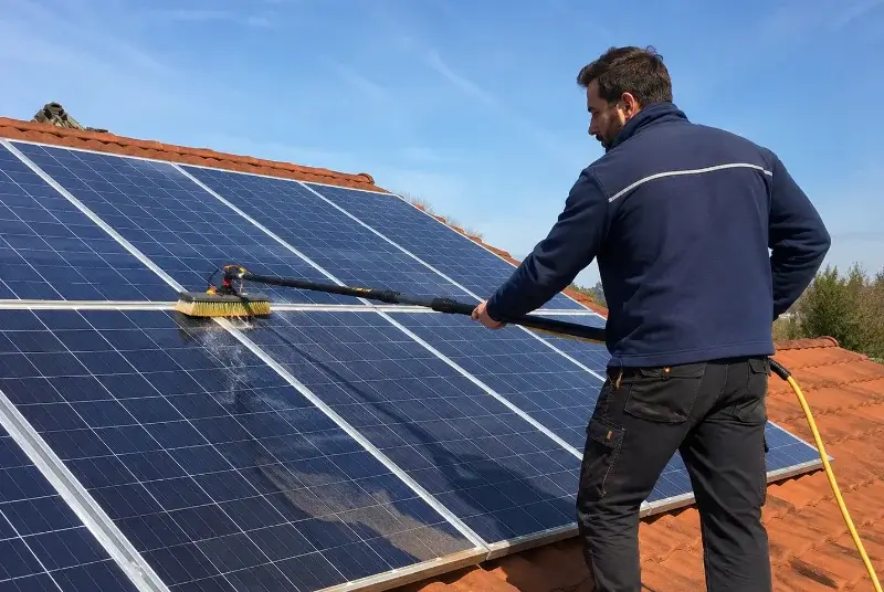 Nettoyage et entretien de panneaux solaires à Saint-Julien-de-Vouvantes
